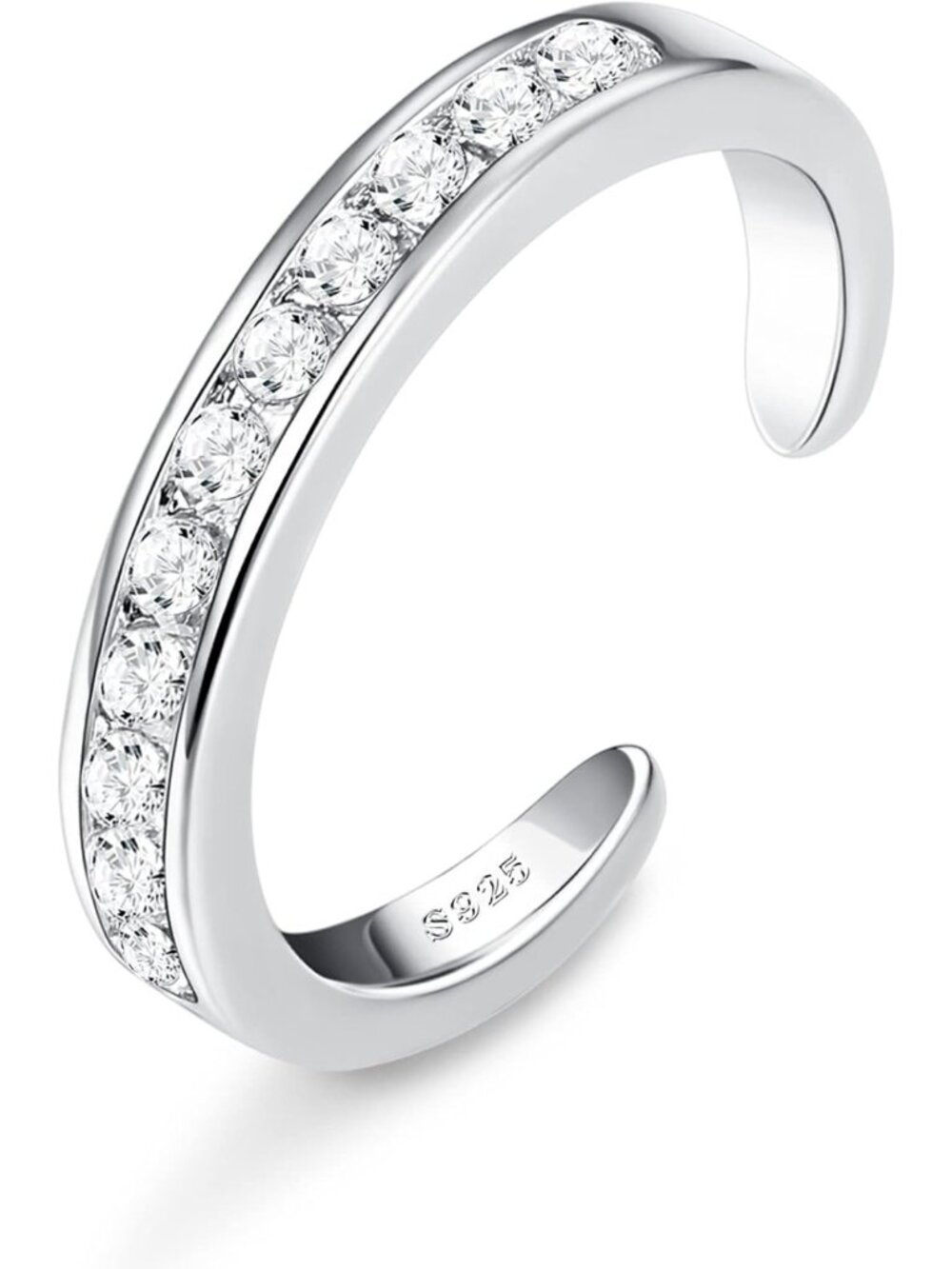 Adjustable 925 Sterling Silver Toe Rings for Women - Non-Tarnish, Stylish Design